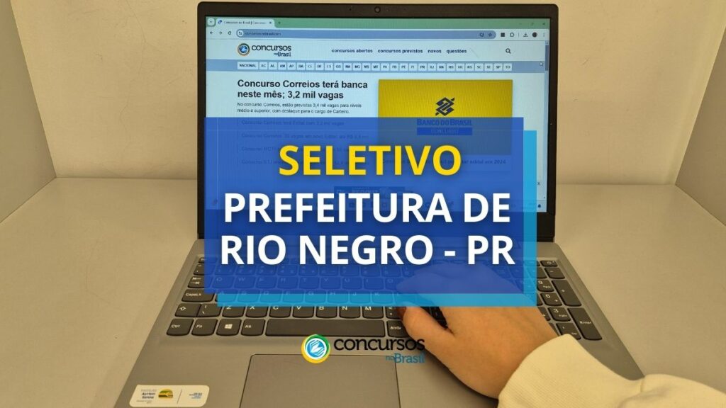 Prefeitura de Rio Negro - PR: até R$ 9,7 mil