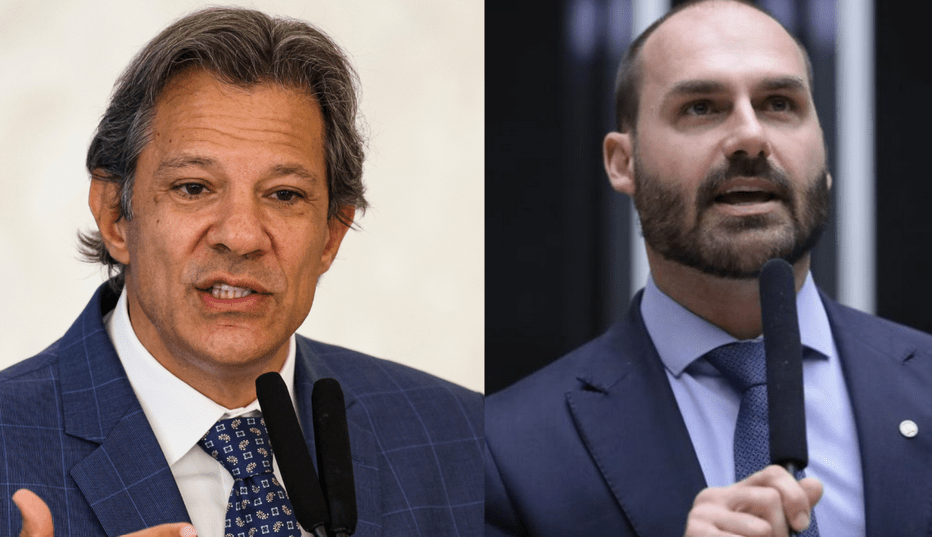 Quaest: Haddad e Eduardo Bolsonaro lideram ranking de rejeição dos