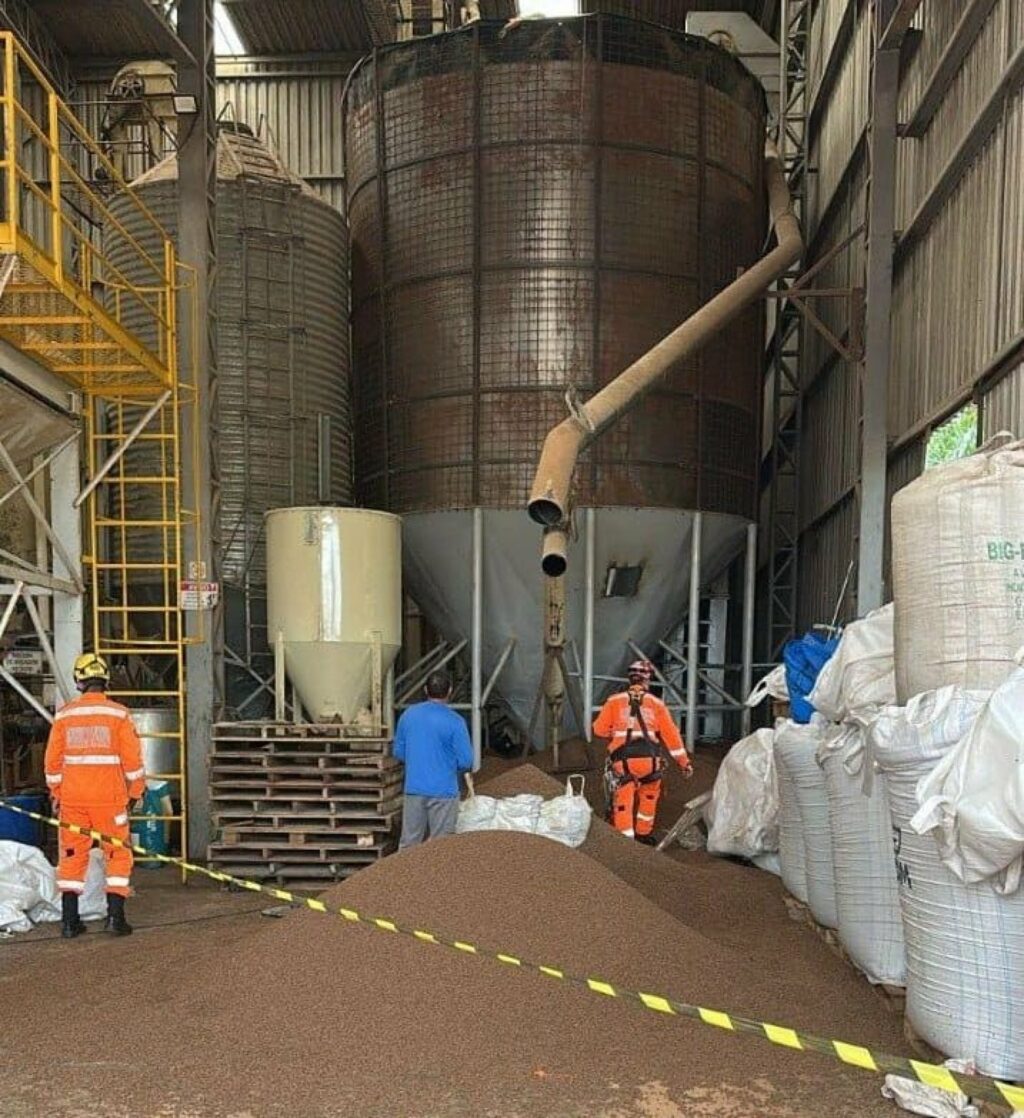 Tragédia em Uberlândia: Trabalhador morre soterrado por ração em silo