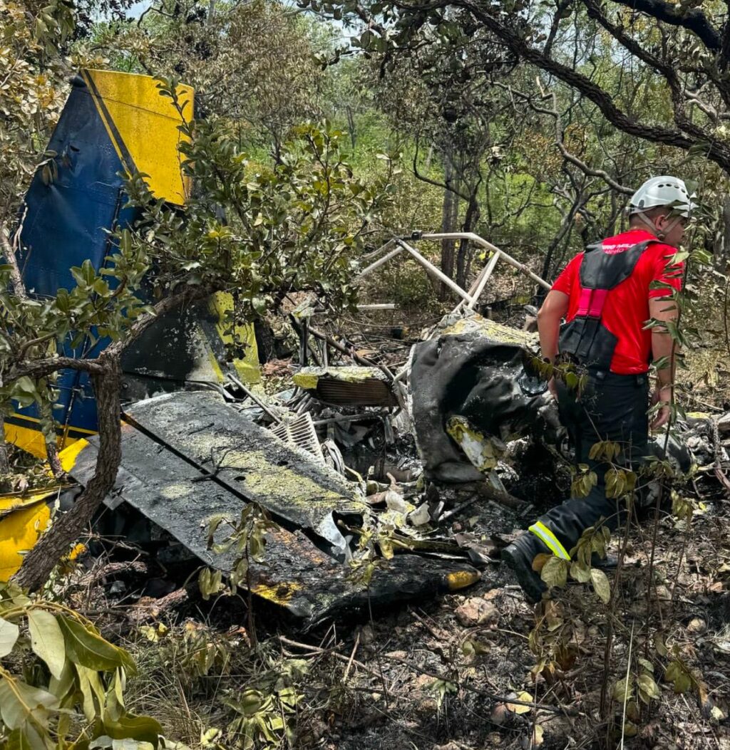 Avião monomotor cai e piloto morre carbonizado no sul do