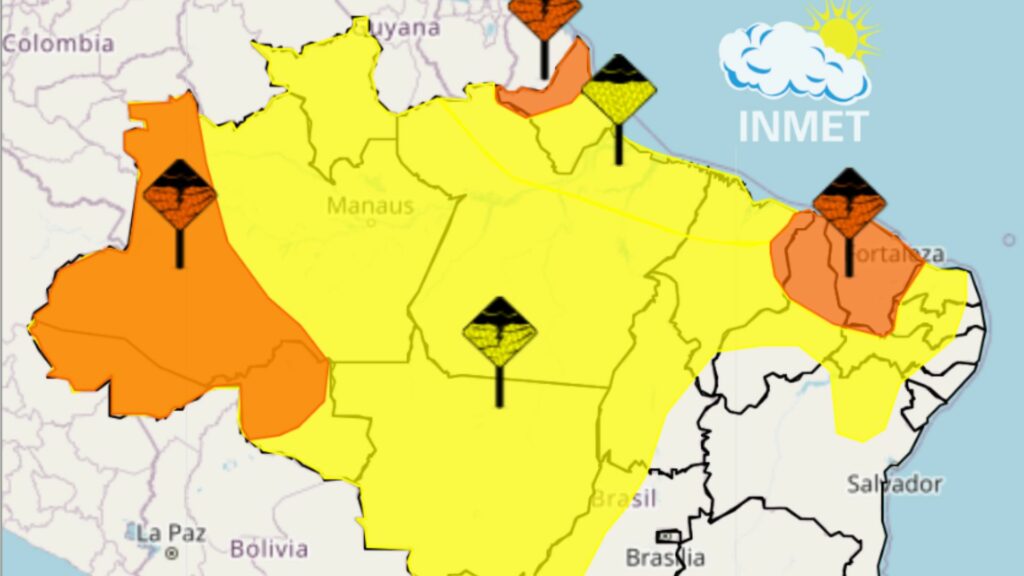 MA tem alerta laranja para mais de 20 cidades nesta