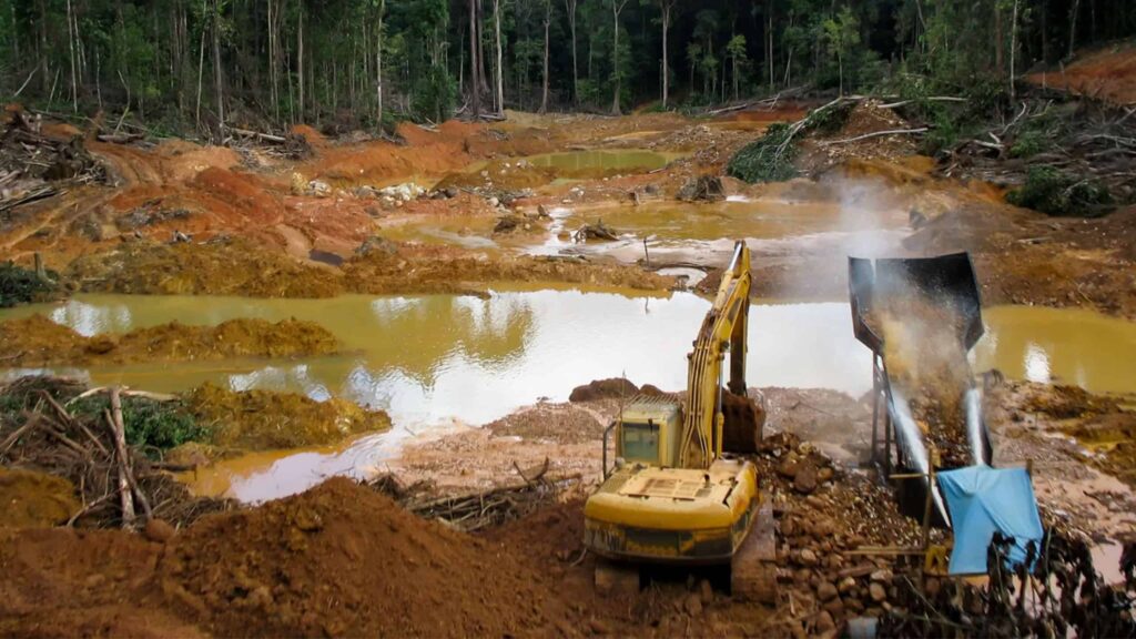 Mineração de ouro na Amazônia está destruindo depósitos naturais de