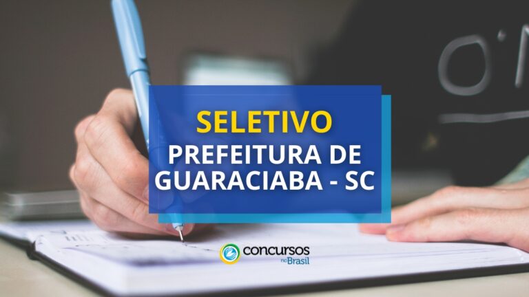 Prefeitura de Guaraciaba - SC abre vaga com vencimento de
