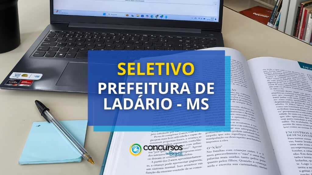 Prefeitura de Ladário - MS está com edital de seletivo