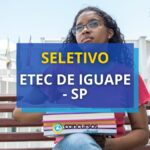 Processo seletivo Etec de Iguape