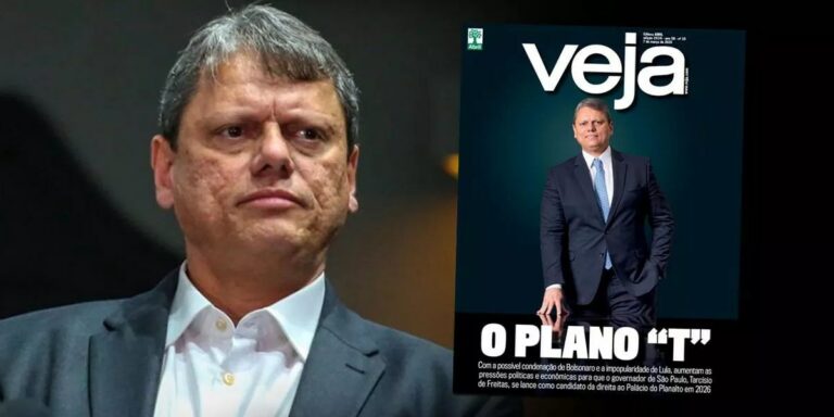 Revista Veja lança Tarcísio à presidência como ‘Plano T’, em