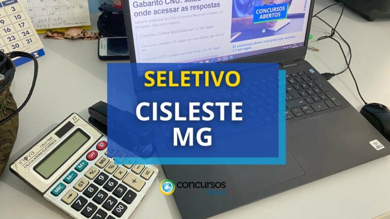 CISLESTE MG abre vagas e oferece salário de R$ 5.296