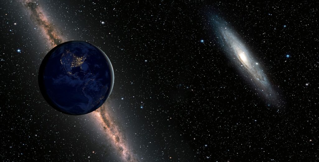 Galáxias satélites de Andrômeda apontam para a nossa casa