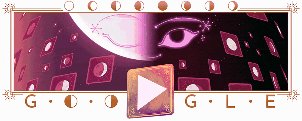 Google: doodle reverencia lua minguante de abril; veja