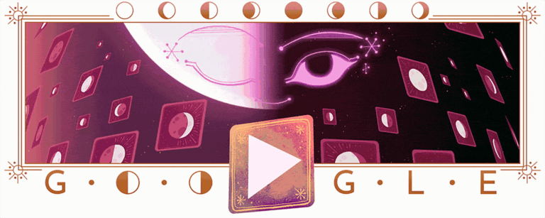 Google: doodle reverencia lua minguante de abril; veja