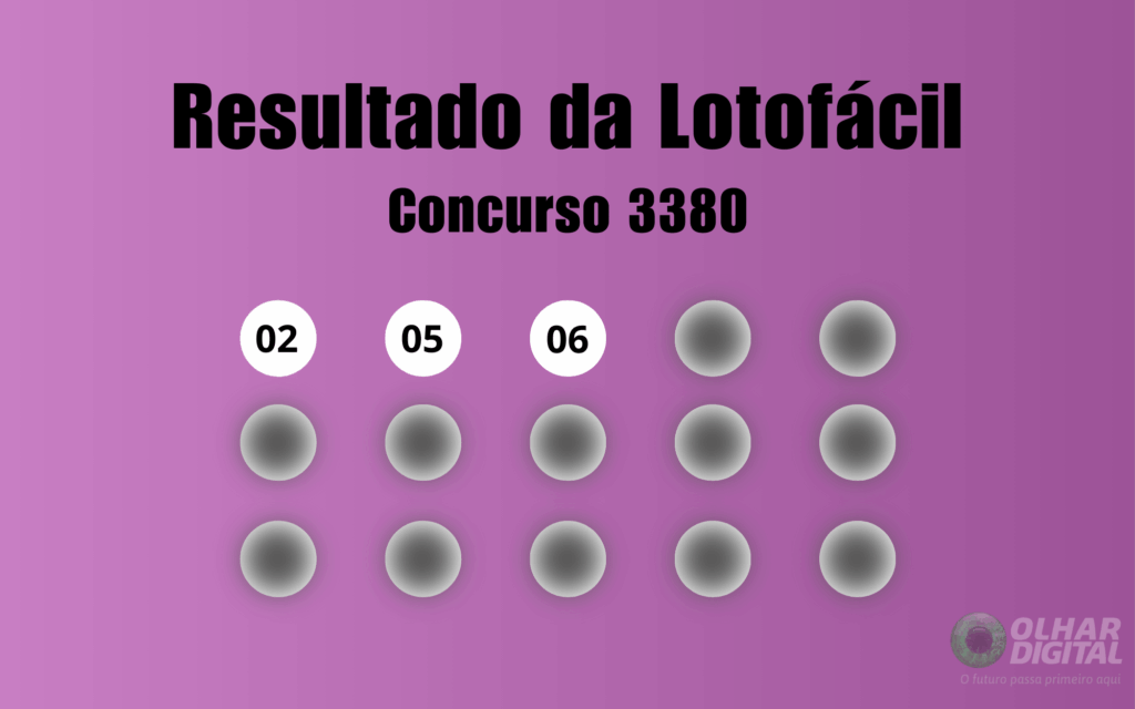 Lotofácil 3380: veja resultado de hoje, quarta-feira (30)