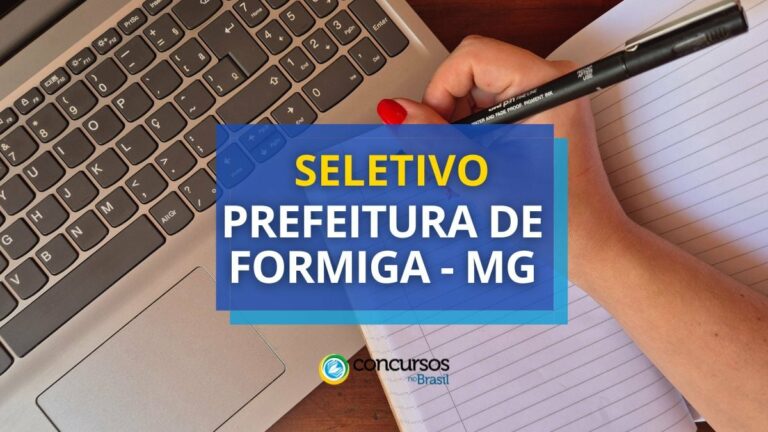 Prefeitura de Formiga - MG irá contratar em processo seletivo
