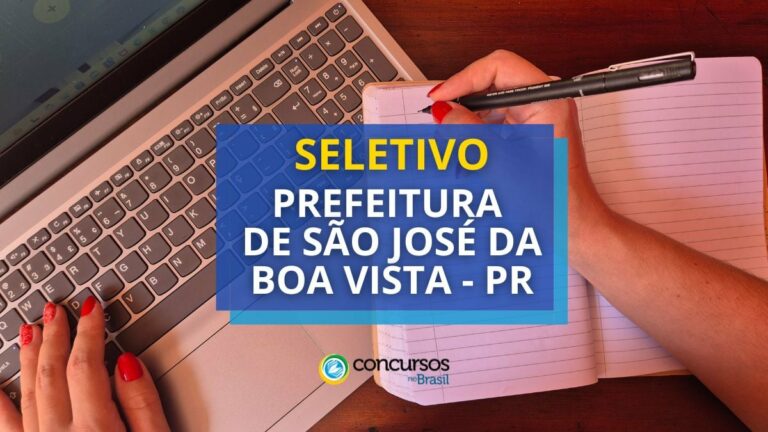 Prefeitura de São José da Boa Vista – PR abre