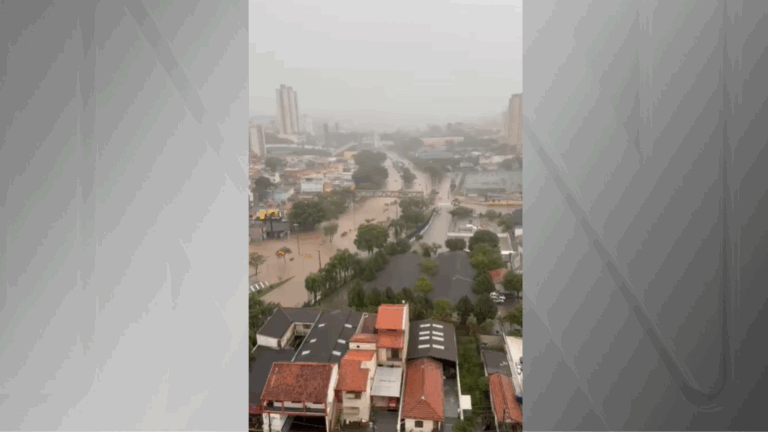 Santo André, no ABC paulista, registra chuva esperada para o
