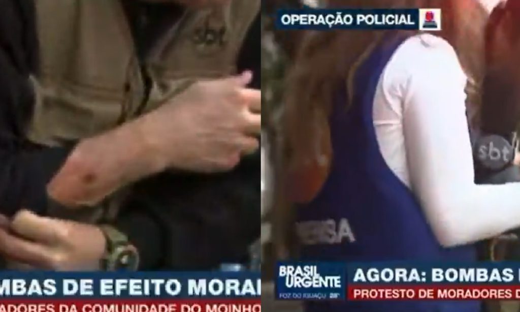 Ao vivo, Brasil Urgente mostra cinegrafista do SBT ferido em