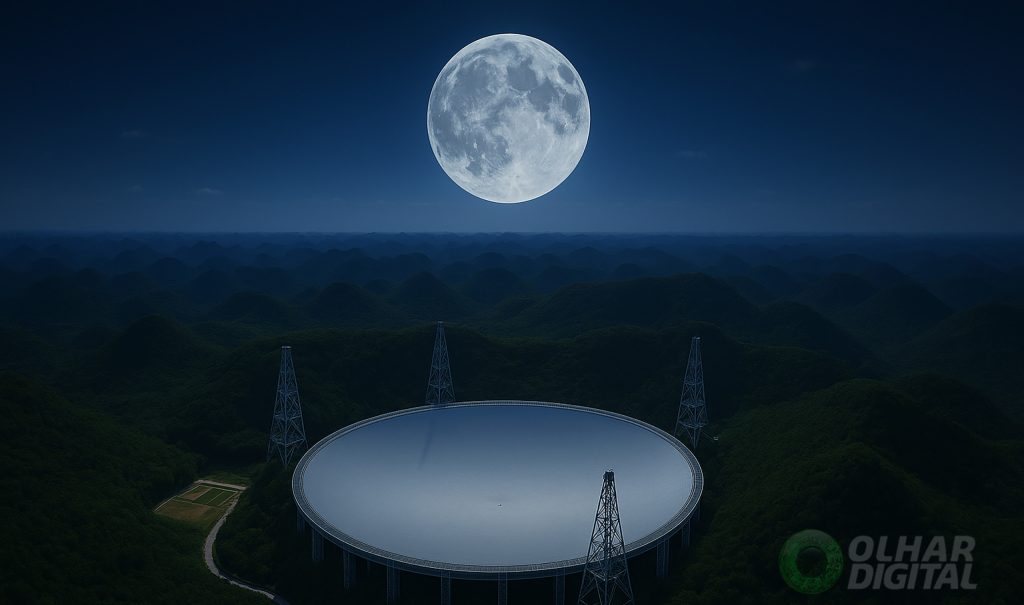 China usa maior radiotelescópio do mundo para encontrar gelo na