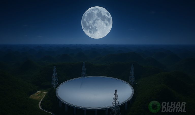 China usa maior radiotelescópio do mundo para encontrar gelo na