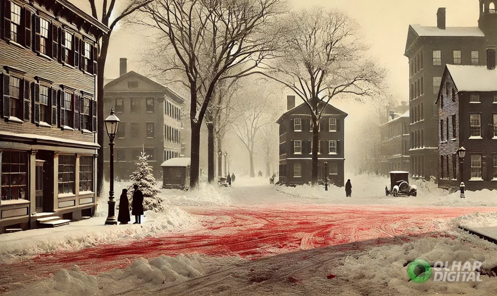 Desastre climático histórico tingiu de vermelho a neve nos EUA