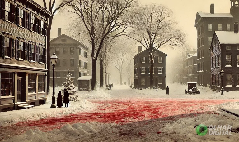 Desastre climático histórico tingiu de vermelho a neve nos EUA