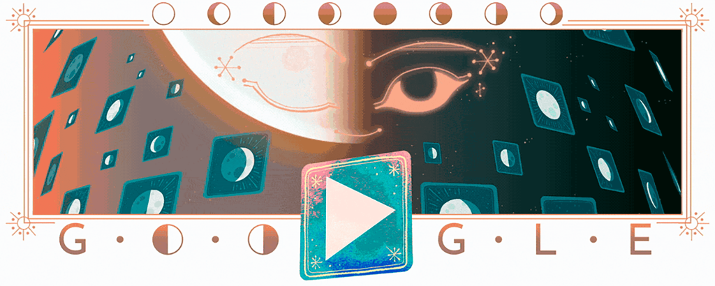 Doodle do Google faz menção à lua minguante de maio