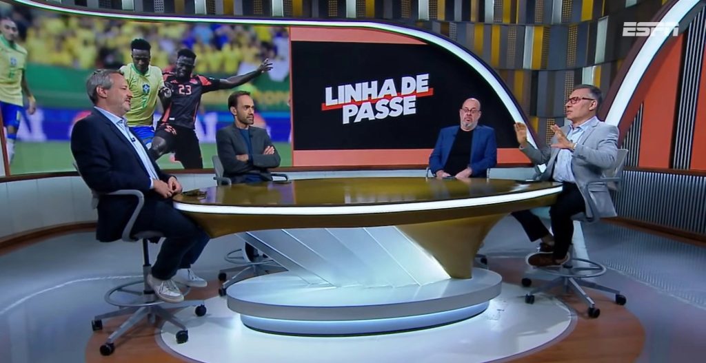 ESPN tem quebra-pau ao vivo entre comentaristas: "Fica calminho!"