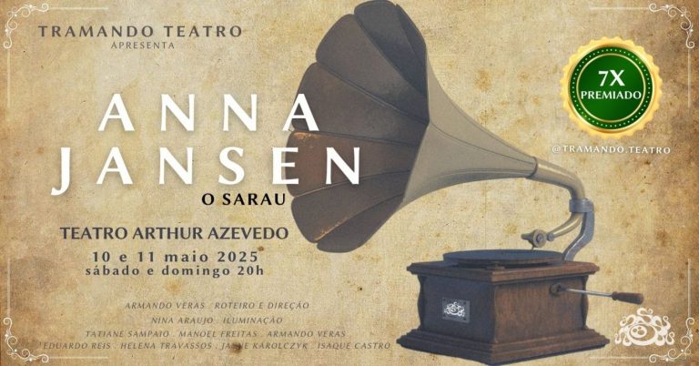 Espetáculo “Anna Jansen – O Sarau” acontece nos dias 10