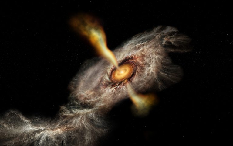 Estrela em fase de crescimento absorve o dobro da massa
