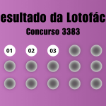 Lotofácil 3383: veja resultado de hoje, segunda-feira (5)
