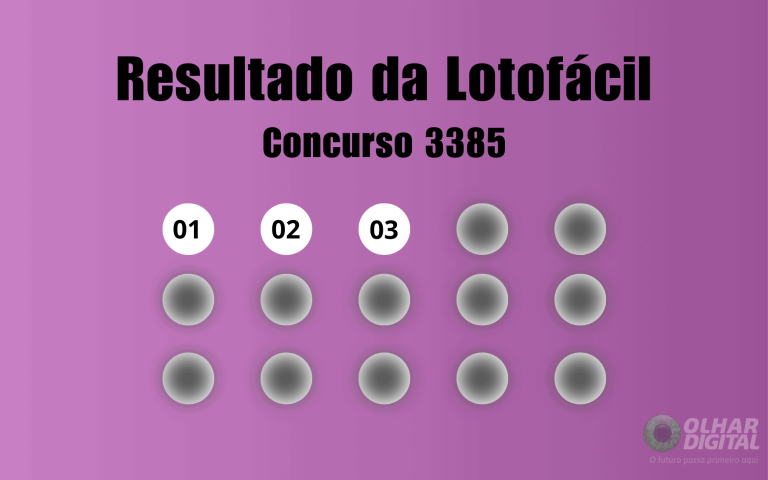 Lotofácil 3385: veja resultado de hoje, quarta-feira (7)