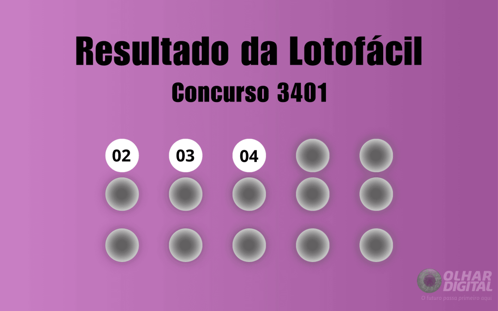 Lotofácil 3401: veja resultado de hoje, segunda-feira (26)