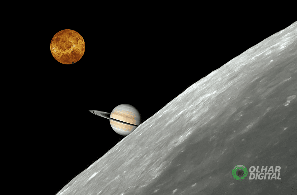 Lua visita Saturno antes de se encontrar com Vênus