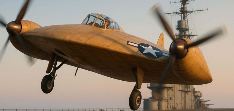O avião “disco voador” da marinha dos EUA