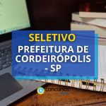 Prefeitura de Cordeirópolis - SP anuncia seleção simplificada