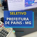 Prefeitura de Pains - MG publica edital de processo seletivo