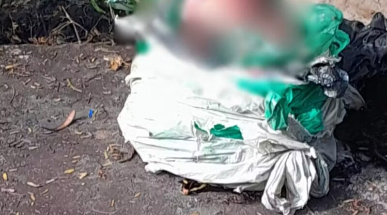 Recém-nascido é encontrado em estado de decomposição dentro de sacos