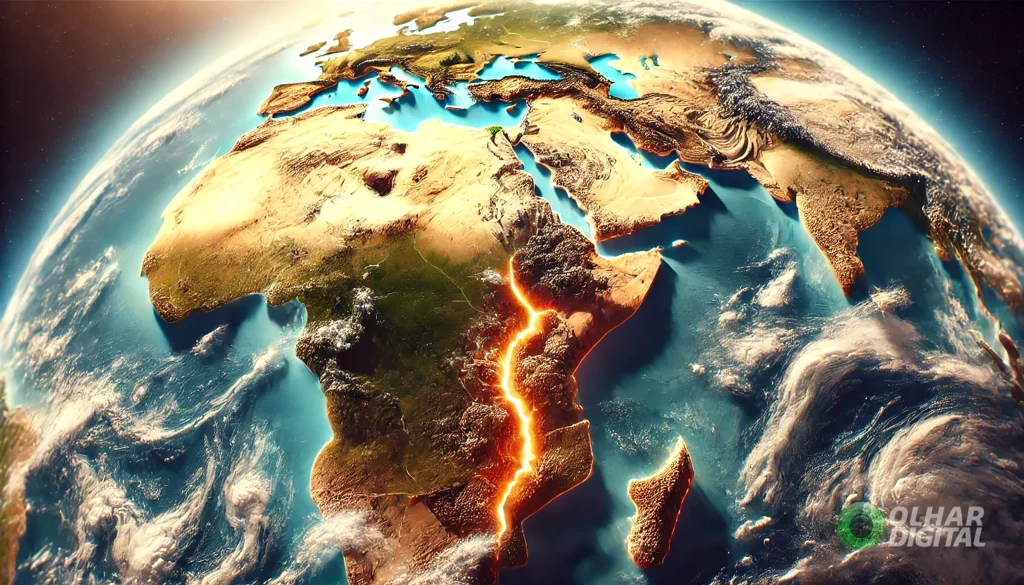Superpluma subterrânea profunda pode estar rachando o solo da África