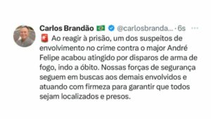 Suspeito de envolvimento na morte de major da PM é