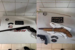 Agressão familiar termina com prisão e apreensão de armas em