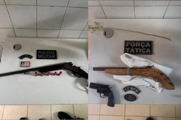 Agressão familiar termina com prisão e apreensão de armas em