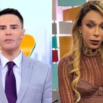 Ao vivo no SBT, Luiz Bacci coloca Erika Hilton na