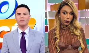 Ao vivo no SBT, Luiz Bacci coloca Erika Hilton na
