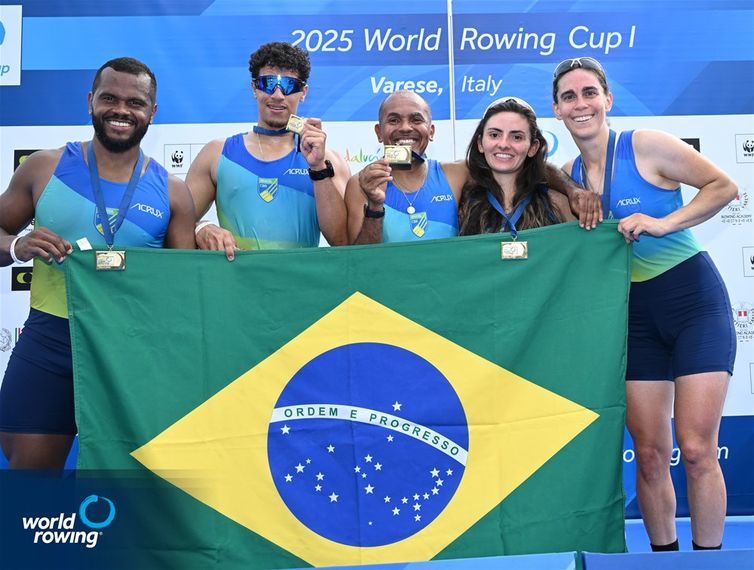 Brasil estreia com ouro na Copa do Mundo de Remo