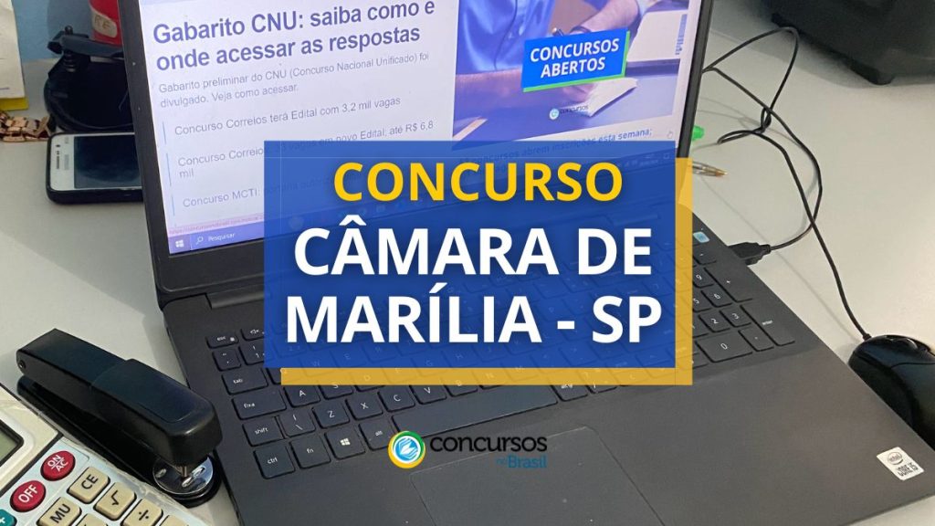 Concurso Câmara de Marília - SP paga até R$ 4,6