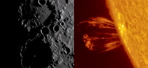 Crateras gigantes e fúria solar nas Imagens Astronômicas da Semana