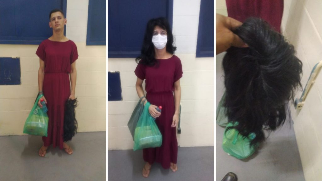 Detento tenta fugir de penitenciária vestido de mulher