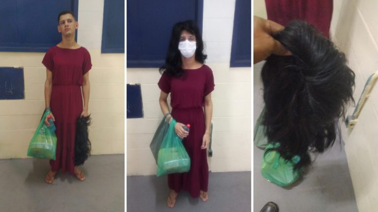 Detento tenta fugir de penitenciária vestido de mulher