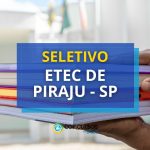 Etec de Piraju - SP seleciona Docente em processo seletivo