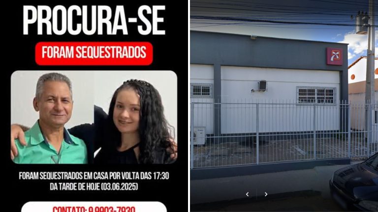 Gerente de banco e família são sequestrados no interior do