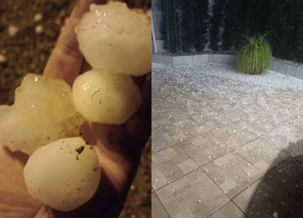 Granizo do tamanho de uma bola de golfe assusta moradores