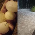 Granizo do tamanho de uma bola de golfe assusta moradores